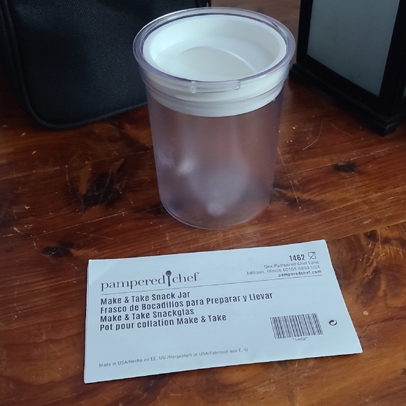 Pampered Chef Make & Take Mason Jar w/ Snack Jar And Bag - Picture 2 of 14